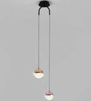 GobekUsa Double Glass Ball Pendant Light Fixture for Bedroom Ceiling Lighting