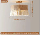 GobekUsa Boho Fringe Hemp Rope Tassel Pendant Light for Office Bedroom Living Room