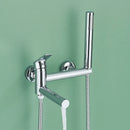 GobekUsa Brass Wall Mounted Bathtub Shower Mixer Tap Set for Bathroom