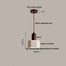 GobekUsa LED Pendant Lamp Yellow Travertine Stone Wood Nordic Modern Hanging Light