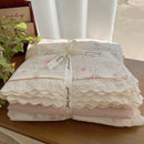 GobekUsa Lace Romantic Comforter Set - Full Twin Double Size Bed Linens
