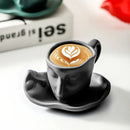 GobekUsa Ceramic Kissing Couple Tea Cup Set with Saucer and Spoon