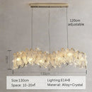 GobekUsa Glass Petal LED Chandelier for Bedroom Dining Living Room Lighting