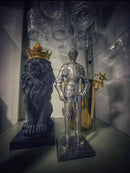 GobekUsa Iron Armored Soldier Knight Sculpture Home Decor Figurine