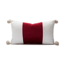 GobekUsa Christmas Cartoon Candy Cushion Cover - Nordic Red Festival Patchwork Embroidered Design