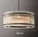 GobekUsa Gold Double Layer Ring Crystal Pendant Light for Bedroom Dining Living Room