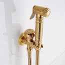 GobekUsa Gold Brass Hand Held Bidet Shattaf Shower Head Set