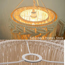 GobekUsa Boho Macrame Ceiling Pendant Light Cover for Home Bedroom Chandeliers