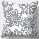GobekUsa Grey Geometry Leaves Floral Stripes Plaids Print Lumbar Pillow Case