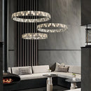 GobekUsa Crystal Lustre Circle Chandelier LED Lights - Modern Luxury Minimalism décor