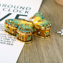 GobekUsa Butterfly Enamel Gem Jewelry Box - Small Earring Organizer for Home Décor