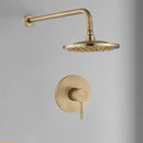 GobekUsa Antique Brass Shower Faucet Set with 10 Inch Round Head - Bathroom Wall Kit