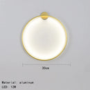 GobekUsa Gold Black Ring LED Wall Light Living Room Bedroom Lamp Seconce