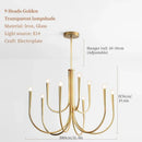 GobekUsa French Style Black Pendant Light Luxury Led Chandelier Room Decor