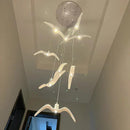 GobekUsa LED Seagull Chandelier: Designer Decor Villa Bird Restaurant Staircase Chandelier