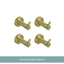 GobekUsa Gold Hardware Set: Towel Bar, Toilet Paper Holder, Robe Hook, Cup Hanger