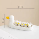 GobekUsa Duck Chopstick Holder Tray White Rabbit Porcelain Plate Home Decor