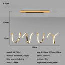 GobekUsa Gold Irregular LED Pendant Lights for Modern Living & Dining Room Lighting