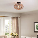 GobekUsa Hemp Rope Cage Ceiling Light Fixture for Farmhouse Decor