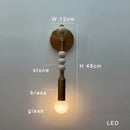 GobekUsa Brass Marble Ball Wall Sconce LED Dimmable Classic Home Decoration