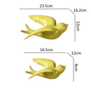 GobekUsa Flying Bird Ceramic Wall Ornament Simulation Room Decoration Indoor Accent