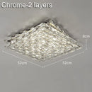 GobekUsa Crystal Ceiling Lamp: Modern Minimalist Indoor LED Lighting for Living Room, Dining & Bedroom