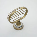 GobekUsa Antique Brass Ceramic Soap Dish Copper Soap Basket Bathroom Accessories