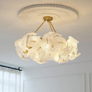 GobekUsa LED Glass Petal Chandeliers: Luxury Modern Hanging Lamps for Dining Table