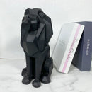 GobekUsa Lion Resin Art Statue: Morden Geometry Figurine for Home Office Decoration
