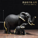 GobekUsa Elephant Art Decor 2pcs Lucky Elephant Sculpture for Home Living Room Decor