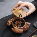 GobekUsa Crab Ceramic Incense Burner Aromatherapy Tray Room Diffuser Censer Ash Plate