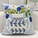 GobekUsa Blue Hyacinth Square Pillowcase, Non-Scripta Design, Modern Home Decoration
