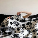 GobekUsa Luxe Mink Fur Jacquard Throw: Cozy Warmth & Style