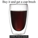 GobekUsa Double Wall Borosilicate Glass Mug Heat Resistant Tea Coffee Cup
