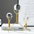 GobekUsa Crystal Ball Crafts: Nordic Light Luxury Modern Metal Décor for Home and TV Cabinet