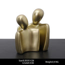 Abstract Gold Resin Statue Handicraft for Living Room, Office Desk Decor - GobekUsa