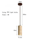 Yellow Travertine Retro Marble Pendant Light