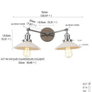 GobekUsa Glass 2-Light Wall Sconce with Pull Chain Switch for Bedroom and Bathroom