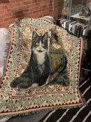 GobekUsa Cat Oil Painting Blanket - Cozy Home Decor Throw & Bed Cover