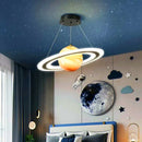 GobekUsa LED Acrylic Planet Pendant Light: Children Room Star Chandeliers for Living Room Bedroom