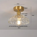 GobekUsa Butterfly Glass LED Ceiling Light - Copper Socket, Creative Bedroom Decor