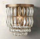 GobekUsa Crystal LED Wall Sconce Light Fixture - Portia Collection