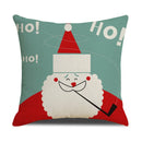 GobekUsa Christmas Cartoon Animal Linen Pillowcase: Deer, Bear, & More for Festive Home Decor