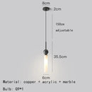 GobekUsa Copper Wall Lamp: Modern Nordic Marble Pendant Light for Living Room & Bedroom