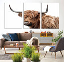 Self Portrait of Highland Cow Canvas, Cattle Wall Decor Wall by MyGreatCanvas | Canvas Wall Art Prints | Photo Prints & Wall Decor