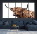 Self Portrait of Highland Cow Canvas, Cattle Wall Decor Wall by MyGreatCanvas | Canvas Wall Art Prints | Photo Prints & Wall Decor