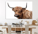 Self Portrait of Highland Cow Canvas, Cattle Wall Decor Wall by MyGreatCanvas | Canvas Wall Art Prints | Photo Prints & Wall Decor