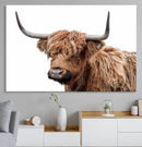 Self Portrait of Highland Cow Canvas, Cattle Wall Decor Wall by MyGreatCanvas | Canvas Wall Art Prints | Photo Prints & Wall Decor