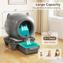 Self-Cleaning Litter Box with App Control for Multi-Cat Homes by LJGDeals