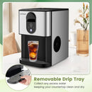 Self Dispensing Nugget Ice Maker Countertop with Soft Chewable Pellet Ice Cubes-Silver by LJGDeals